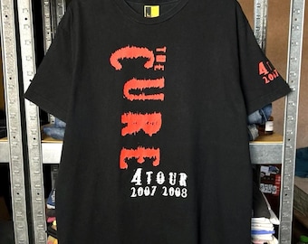 Maglietta vintage 2007 2008 The Cure Rock Band Australasia 4 Tour Taglia L
