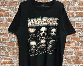 Vintage 90s Rammstein Rock Band T-shirt Size XL
