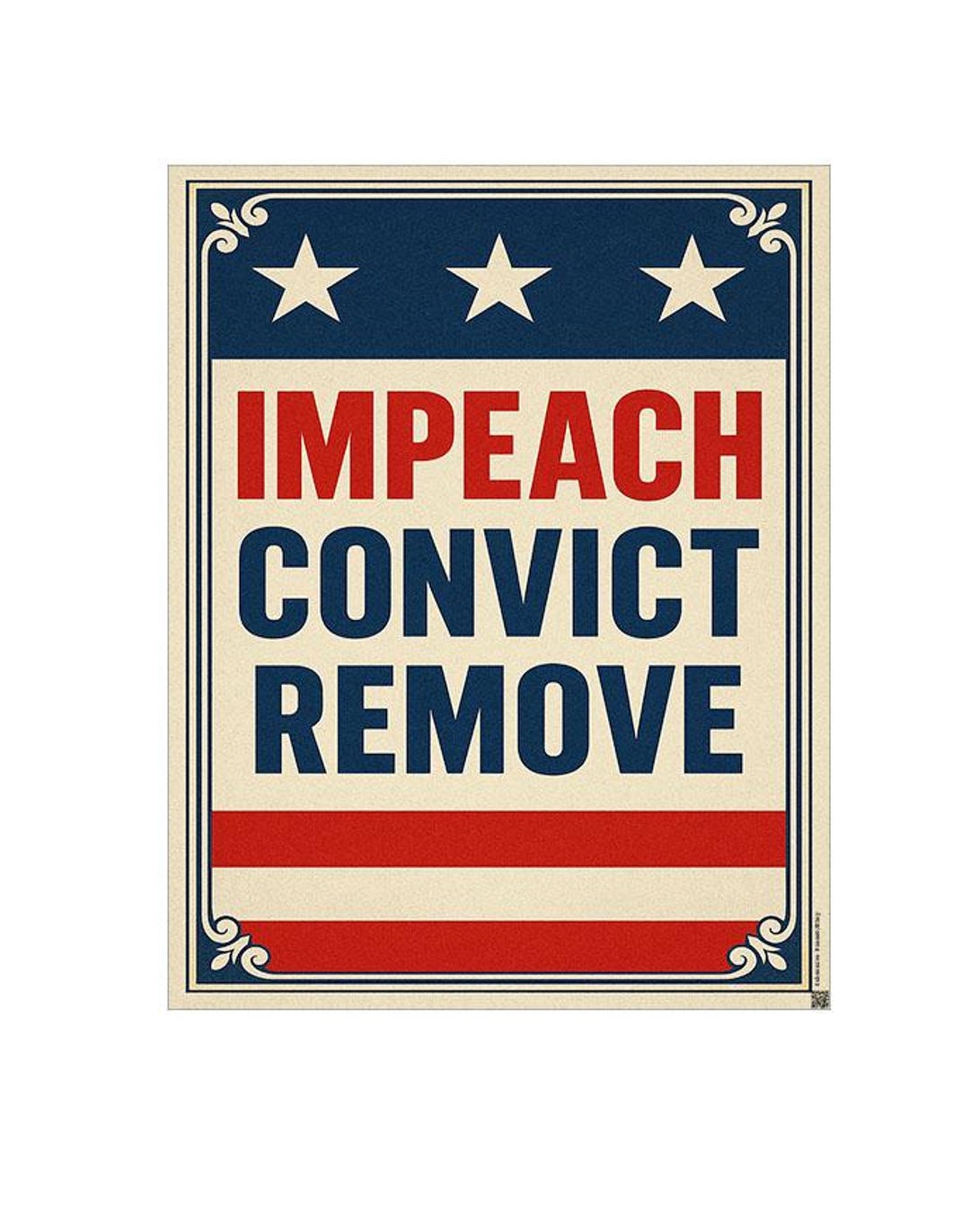 Printable Protest Poster Sign – Impeach Convict Remove – Instant ...