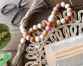 Boho Rainbow Bead Garland