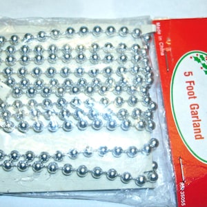 Fili di perline d'argento fuso, 4 mm, 10 piedi totali, due confezioni (11)