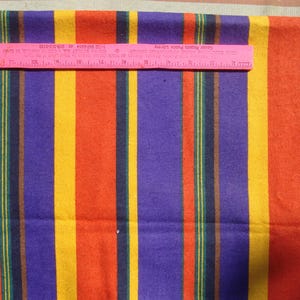 Colorful Striped Cotton Duck Fabric - Upholstery & Craft Pieces
