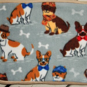 Dog Cushion Dog bed, Dog pillow, egg carton foam inside, Dogs wearing hats, waterproof vinyl bottom, fleece top, Medium 23&quot; X 18&quot; Orthopedic