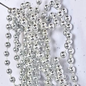 Fused Silver Bead Strings, 2.5mm, 9+ FEET    (9)