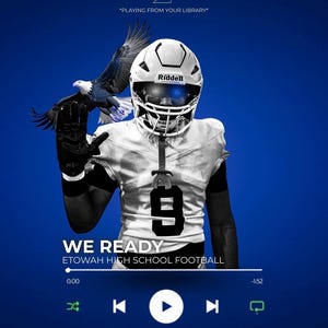 Custom Sports Graphic | High School Football Game Day Template | Athlete Highlight Art | Editable Canva Template | Team Photo Collage Print