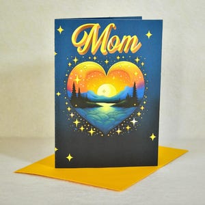 Handgemachte Muttertagskarte, Galaxy-Karte für Mama, Sentimentale Muttertagskarte, Einzigartige Karte für Mütter, süße Karte zum Muttertag