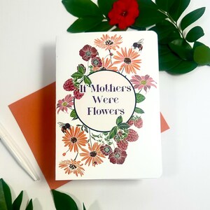 Blumenmuttertagskarte von Sohn-Tochter, glückliche Muttertagskarte, Muttertagsblumen, Blumengrußkarte für Mutter, einzigartige Hand gezeichnet