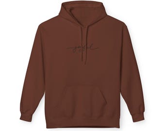 joyful script hoodie | minimalist handlettered sweatshirt