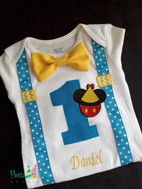 MiCKEY MoUSE first birthday shirt boy Il_570xn