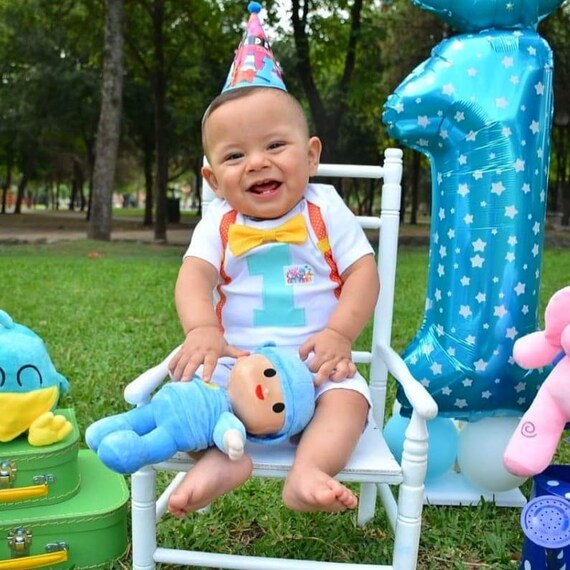 Pocoyo birthday, boy 1st birthday bodysuit, first birthday outfit boy, personalized Il_570xn