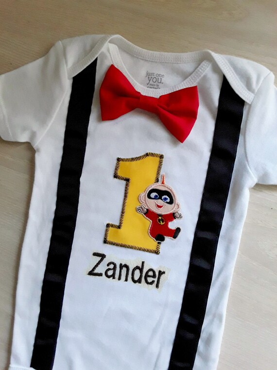 Incredibles inspired boy birthday outfit, baby boy 1st birthday Il_570xn