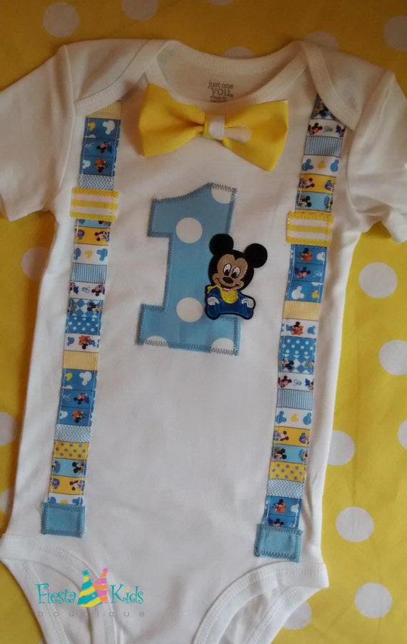 BaBY MiCKEY birthday boy bodysuit personalized Il_570xn