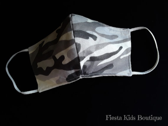 Camouflage face mask reusable grey camo cloth masks Il_570xn