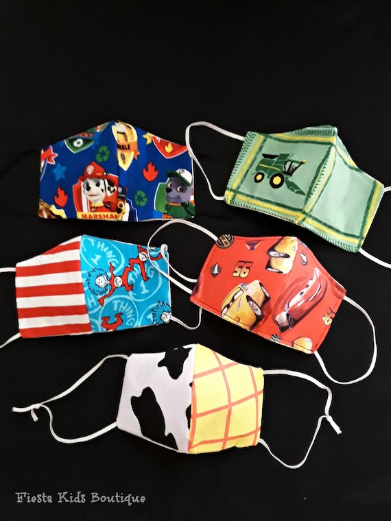 Face mask kids washable pediatric character cloth mask Il_570xn
