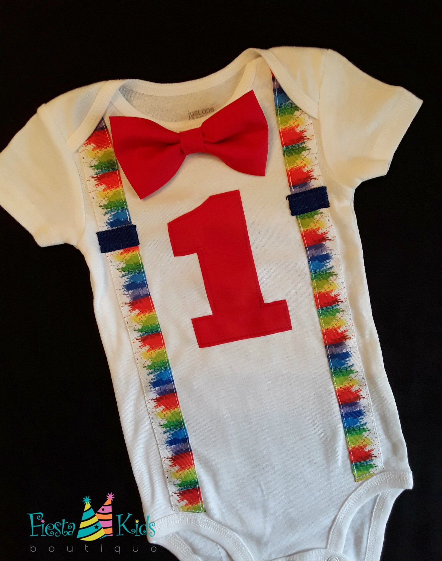 rainbow first birthday outfit boy