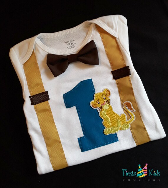 Lion King simba birthday shirt, baby boy birthday outfit Il_570xn