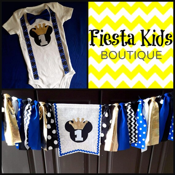 Mickey Mouse birthday - royal prince birthday - cake smash party Il_570xn