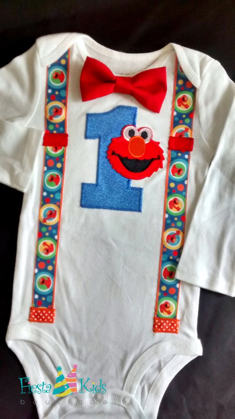 Elmo 1st Birthday Outfit Baby Boy Birthday Party First Smash Etsy