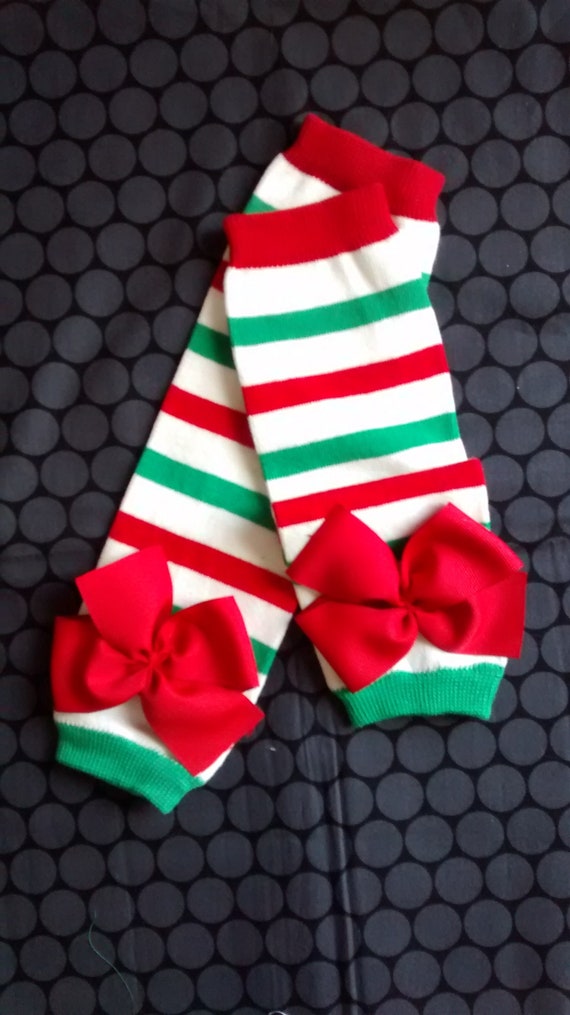 Toddler Christmas leggings - red green girl leg warmers Il_570xn