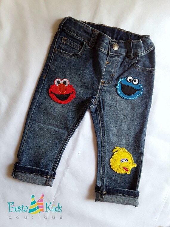 Sesame Street party baby boy birthday jeans Il_570xn
