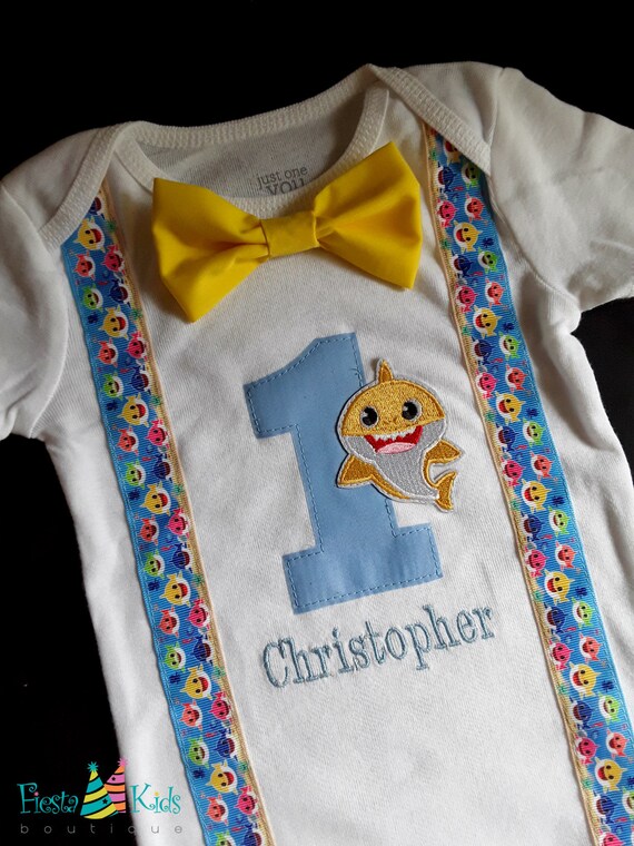 Baby Shark 1st birthday outfit boy cake smash Il_570xn