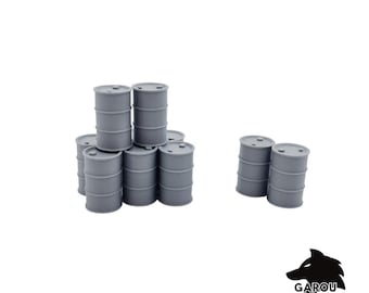 3D Printed Barrels: 20 pc Scatter Terrain Set, 28-32mm Wargaming