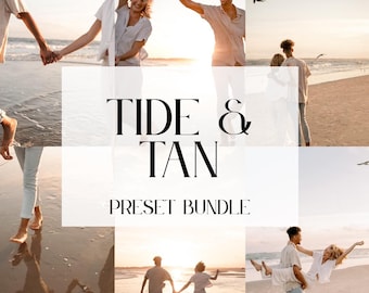 Warm Beach Lightroom Presets: Golden Hour Mobile & Desktop Filters