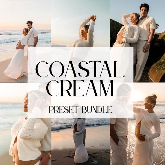 Coastal Cream Lightroom Presets for Mobile and Desktop Beachy