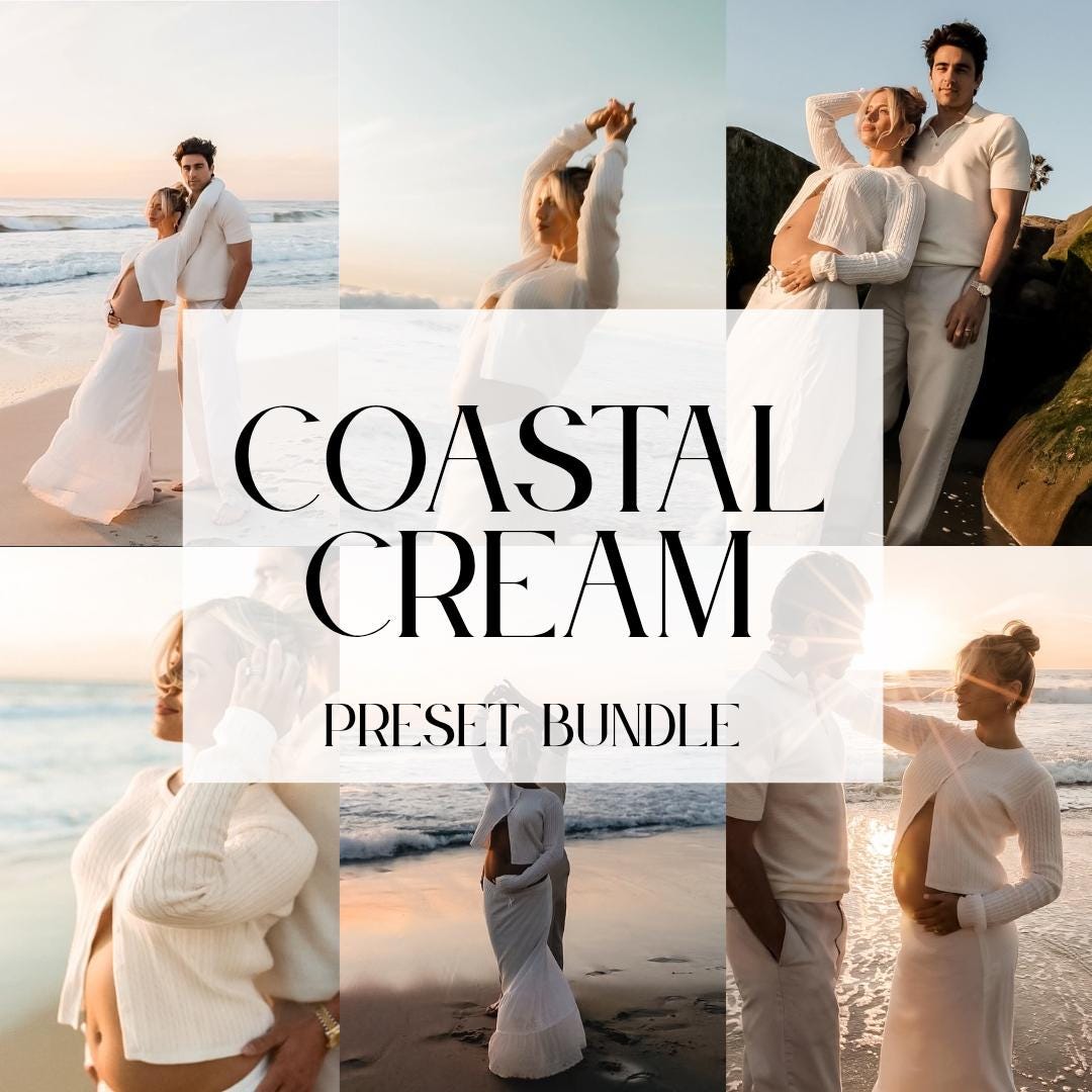 Coastal Cream Lightroom Presets for Mobile and Desktop Beachy