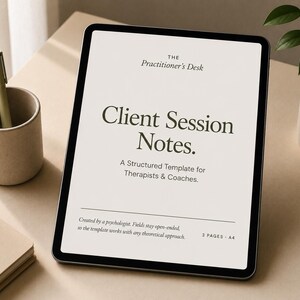 Plantilla de Notas de Sesión para Terapeutas | PDF Editable de Seguimiento de Clientes | Terapeutas y Coaches | GoodNotes Notability.