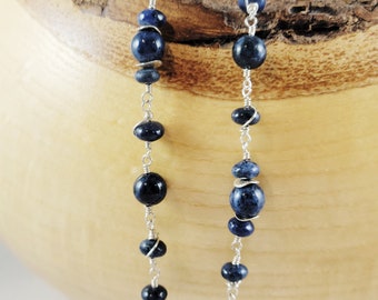 Dumortierite & Silver Necklace