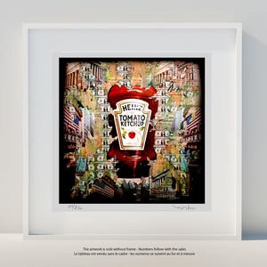 Tehos artwork Heinz Tomato Ketchup Limited edition print poster image 1