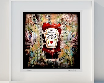 Tehos artwork Heinz Tomato Ketchup Limited edition print  poster