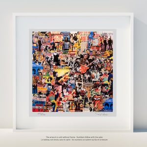 Limited edition poster art print from Tehos painting Rolling Stones 29 x 42 cm A3 signed