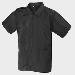 Regale Barber Supply Old School Black Shot Sleeved Barber Jacket - Smock
