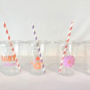 Baby in Bloom Cups: Floral Garden Baby Shower, 16 oz with Lid