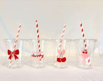 She's the Cherry on Top Cups, Cherry Baby Shower, Cherry Cups, She is the Cherry On Top Baby Shower Cups, Cherry Theme, 16oz plastic cups