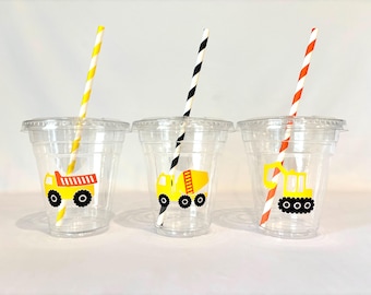 Construction Party Cups: Diggin' It Birthday, Dump Truck Theme