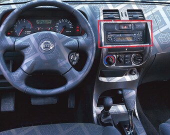 thumbnail image 2 of Nissan Pathfinder Xterra Radio Climate Control Dash Trim Bezel Panel 05-12 (Black, Used) 2 of 5