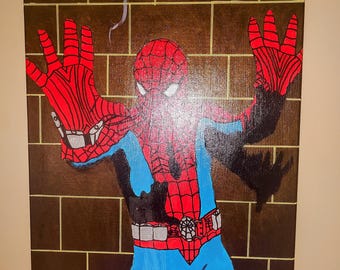 Spider-Man Oil Painting: 1977 TV Series Art, Signed Canvas