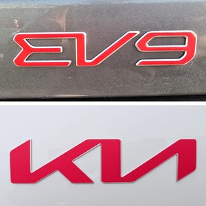 Stickers décoratifs pour insigne | Convient à EV9 MY24-25 | Avant + arrière + EV9 + volant