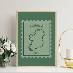 Abhaile Éire Irland Karte Digitaldruck – Irisches Haus Dekor druckbare Irische Stempel Poster, Küchen Dekoration, Irische Sprüche