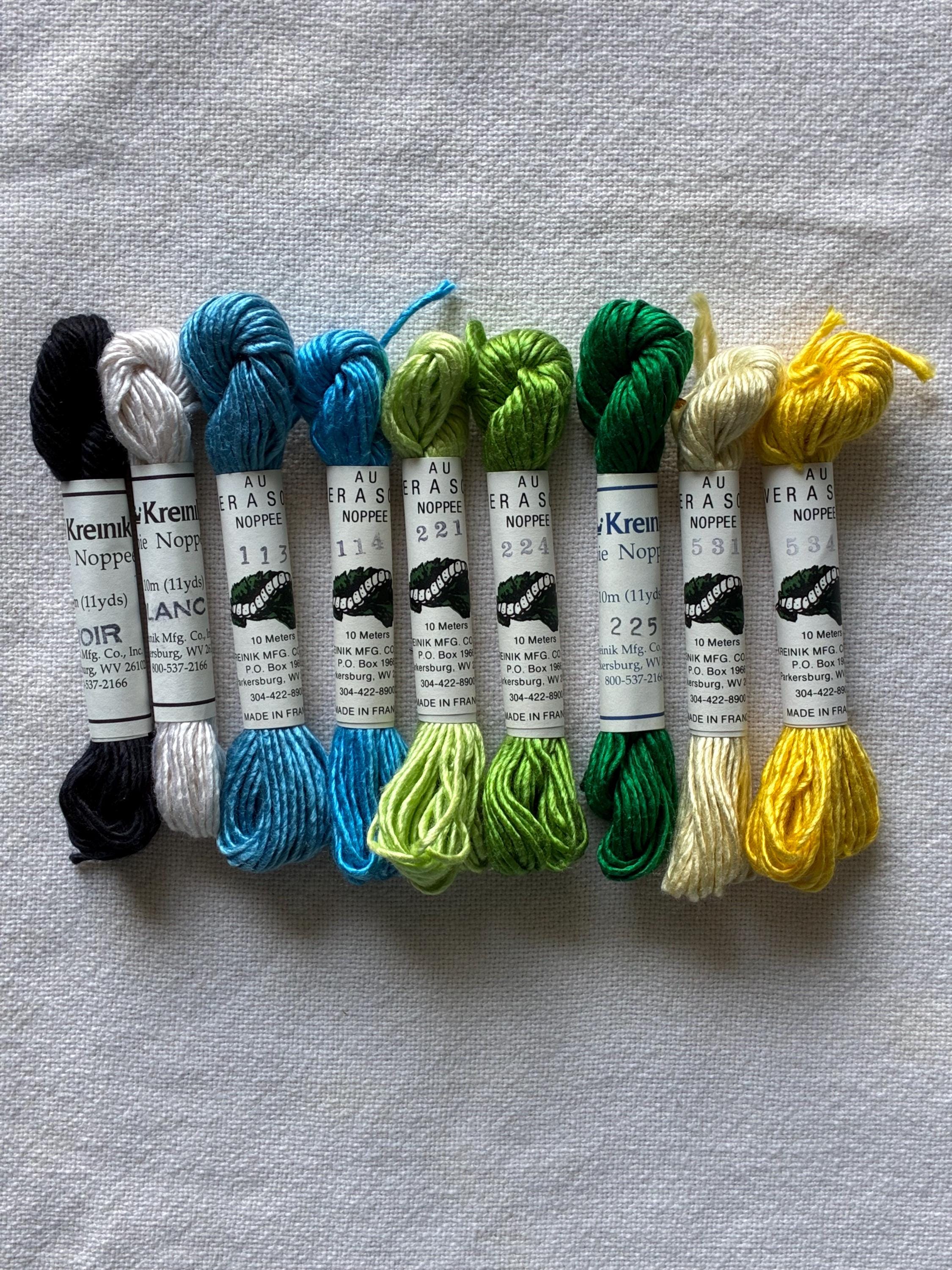 Soie Noppee, pyo colors,  discontinued, Au ver Au Soie, Vintage stock, 10 meter skein