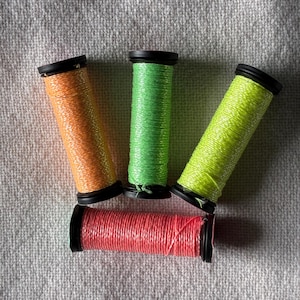 Kreinik #4 Braid, very fine metallic braid, vintage stock in new condition