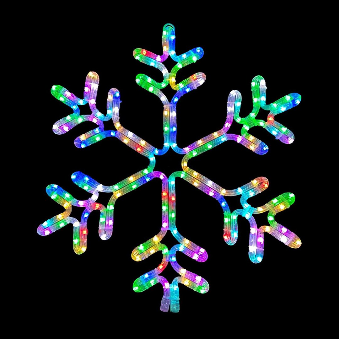 RGB Color Changing LED Rope Light Snowflake Decoration With Multi ...