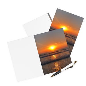 Tarjetas de felicitación de Sunset Beach (paquete de 5): perfectas para agradecimientos, cumpleaños, condolencias o celebraciones de bodas, para amantes de la naturaleza.
