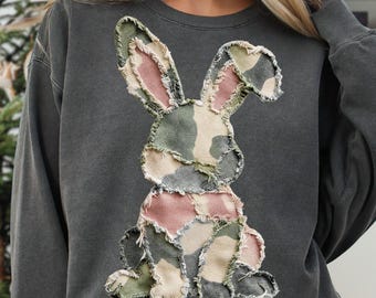 Camo Bunny Png, Camouflage Easter Png, Easter Png, Camouflage Png, Bunny Png, Bunny Easter Png, Faux Patchwork Bunny Png