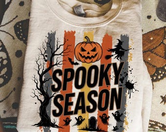Retro Halloween Png, Halloween Png, Spooky Season Png, Jack O Lantern Ghost Png, Digital Download