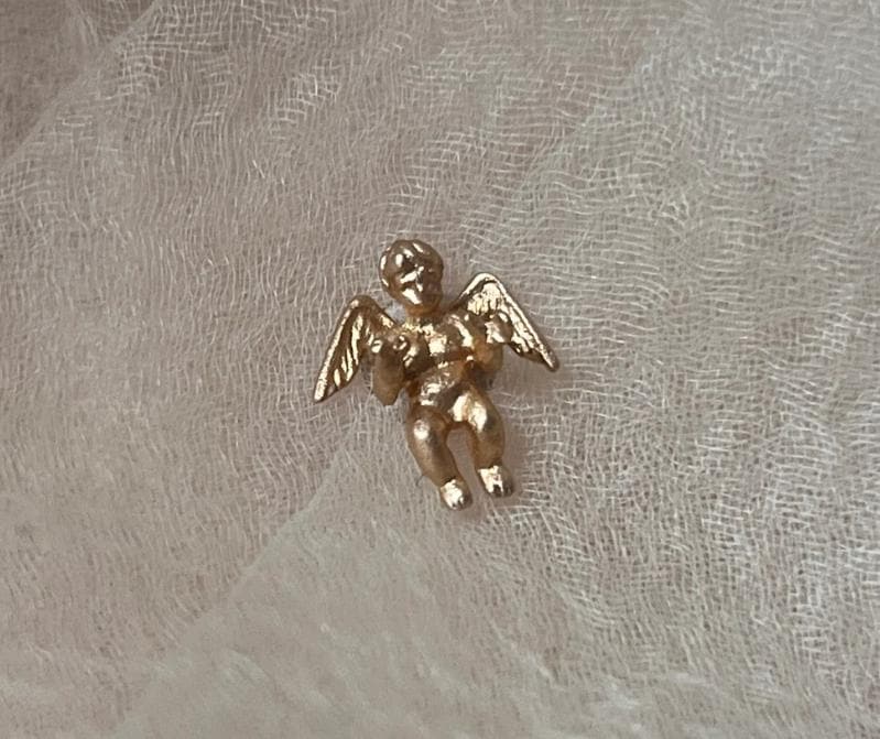Épingle Broche 'Ange De La Compassion' - Couleur Or - Étain Sans Toxine - Neuf
