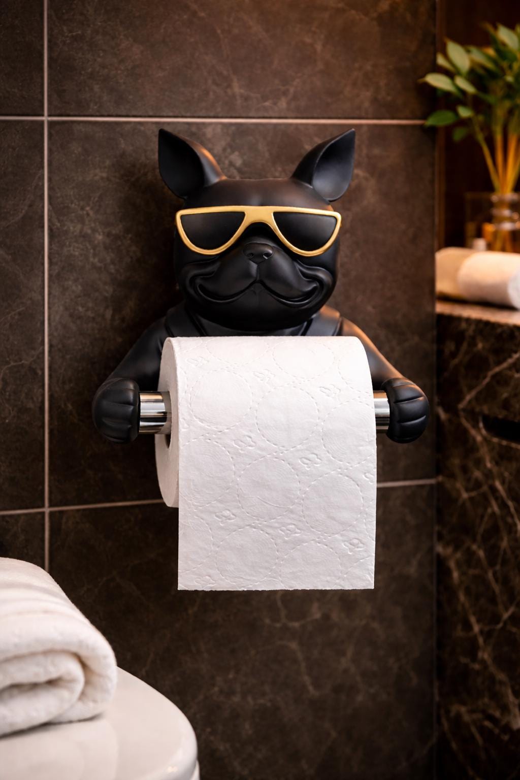 Bulldog Toilet Paper Holder - Etsy